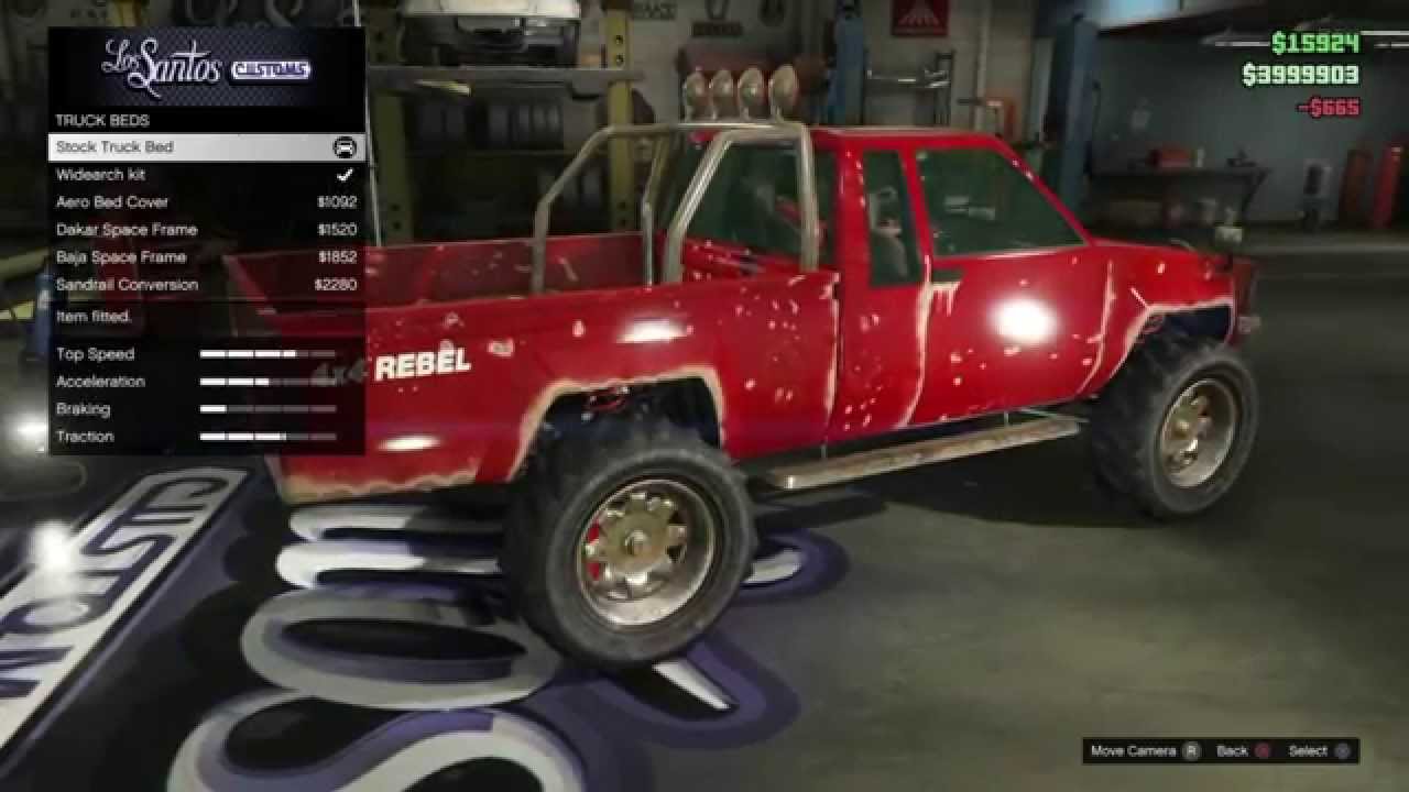 GTA V Online How to (Add Light or) Remove the Roll Bar (& Lights) from a Rusty Rebel *All