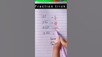 Decimal to fraction conversion short trick #maths #shorts