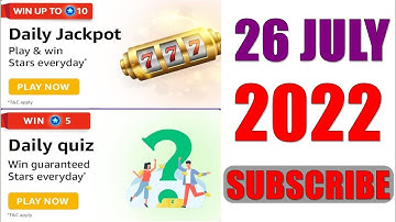 Amazon Funzone Stars Quiz Answers Today | Amazon Quiz Today | 26 July 2022