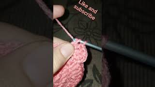 Peachy pink crochet circle 🌸🧶Watch this simple and satisfying!#crochet #crochetcircle #crochetaddict