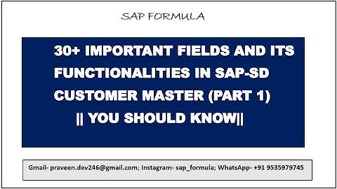 CONCEPT 16- PART 1- 30+ IMPORTANT FIELDS AND IT