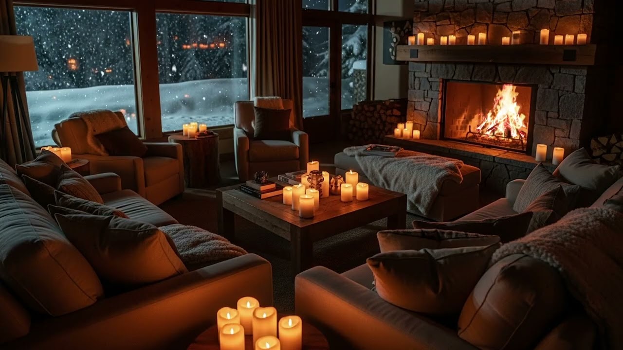 Warm Ember Piano Therapy | Fireplace Relax Music for Anxiety, Sleep & Healing