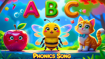 ABC Phonics Song 💃🕺 A for Apple 🍎 B for Ball 🏀 C for Cat 🐱 | Dancing Fun for Kids