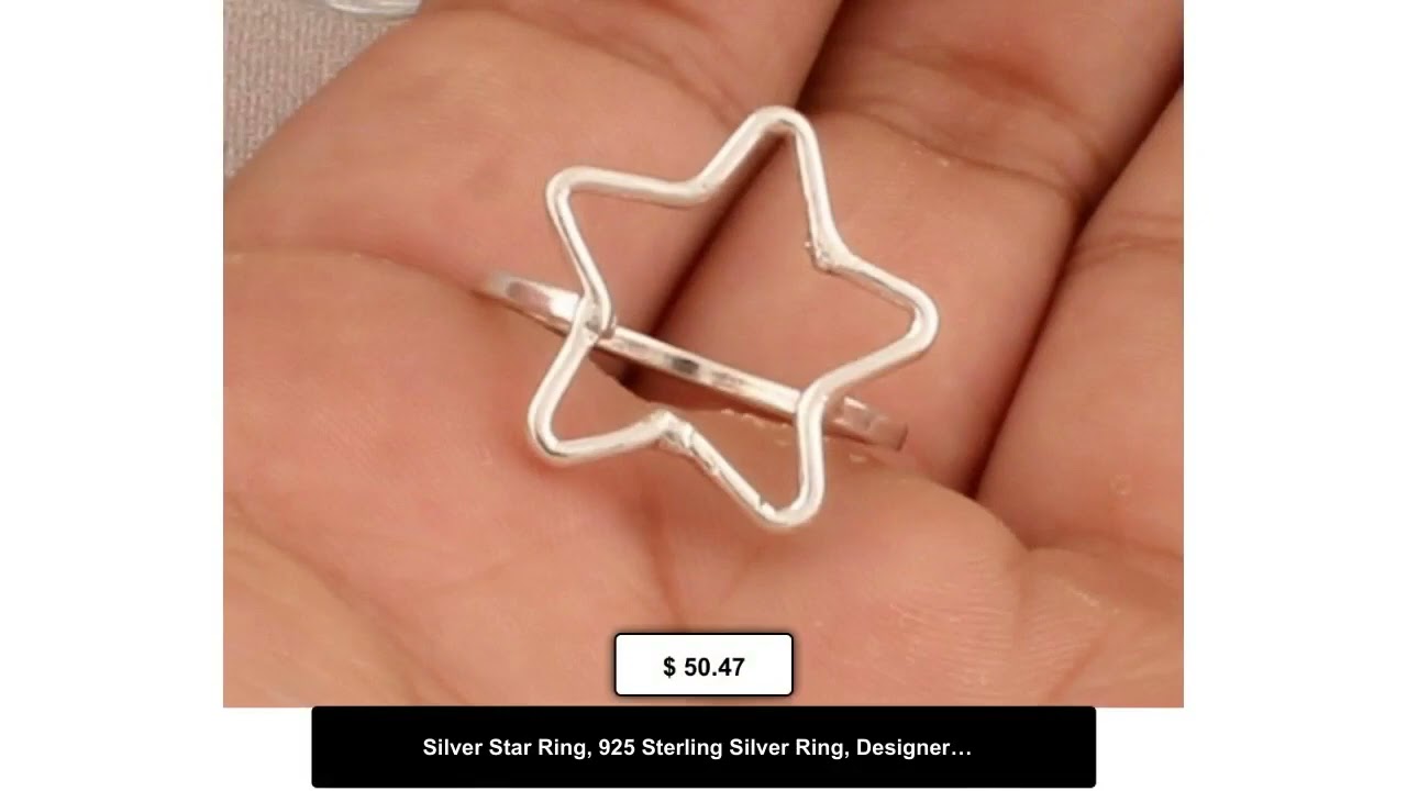 Silver Star Ring, 925 Sterling Silver Ring, Designer Star Shaped Ring, Handcrafted Ring, Everyday...