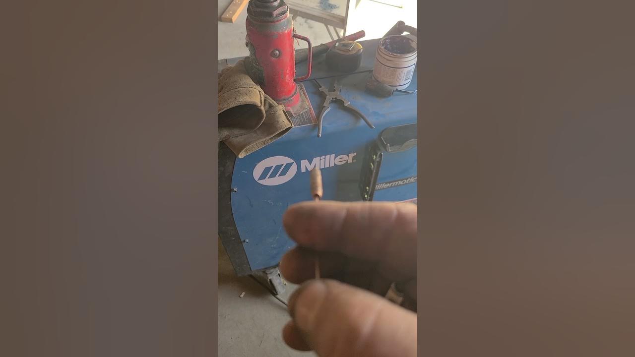 MIG trick for wire stuck in tip YouTube