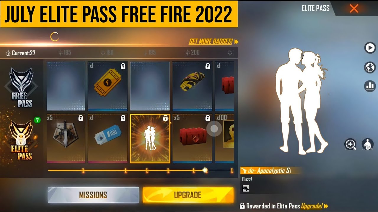 July Elite Pass Free Fire 2022 | July Month Elite Pass Free Fire Max - RGZ