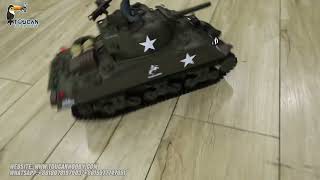 Henglong 2.4G 1/16 Scale 7.0 Plastic Version M4A3 Sherman RTR RC Tank Model 3898TH19774