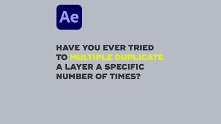 MOBO_Utils for After Effects: Multi-Duplicate MOBO_Utils for After Effects: Multi-Duplicate