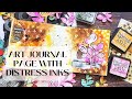 Fun Technique to create an Art Journal Background 👉 Stencil Smooshing with Distress Inks &amp; Oxides