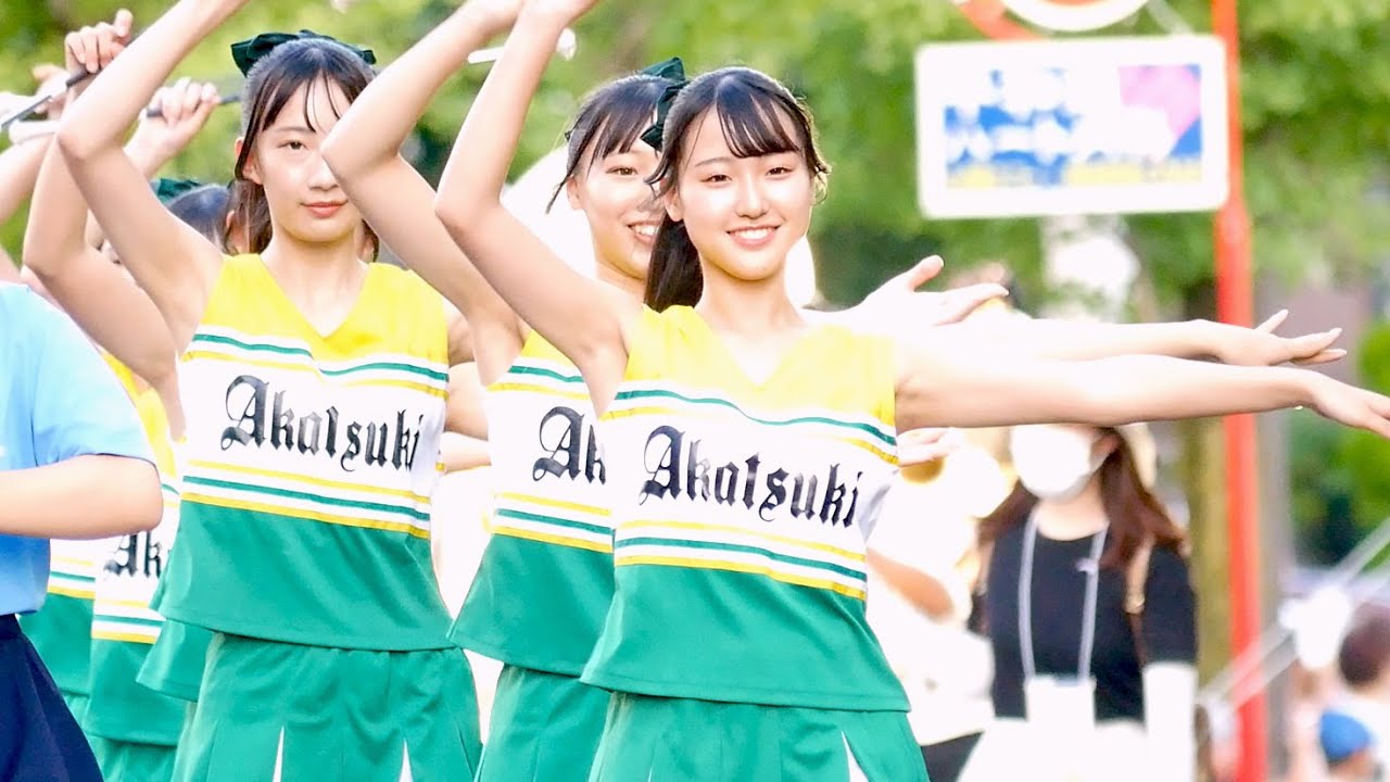 チアさん、吹奏楽部さん、バトン部さんによる大迫力のパレード風景 後半【にゃるこ】