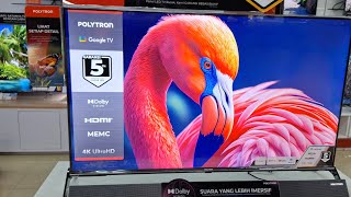 Smart TV Cinemax Soundbar 4K UHD Google TV Polytron PLD 43BUG5058