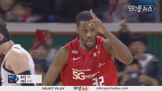 【HIGHLIGHTS】 Aaron Haynes H/L | Knights vs KGC | 20180203| 2017-18 KBL