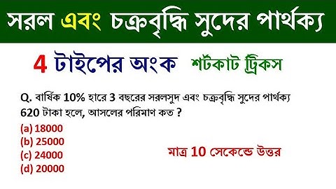 চক্রবৃদ্ধি সুদ  Compound interest || simple interest || math tricks by Hasnat || HASNAT ULLAH