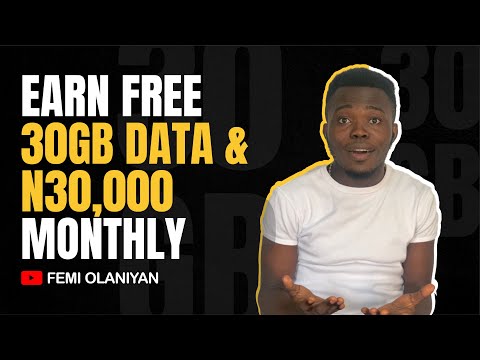 Earn FREE 30GB DATA &amp; N30,000 MONTHLY (LEGIT 💯)