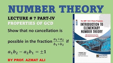 Number Theory|| Show that if b|a and c|a and (b,c)=1 then bc|a|| Properties of G.C.D|| MATH-206