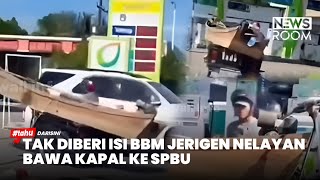 NGAKAK! NELAYAN BAWA KAPALNYA KE SPBU VIRAL, DIDUGA BUNTUT ISI BBM PAKAI JERIGEN DILARANG