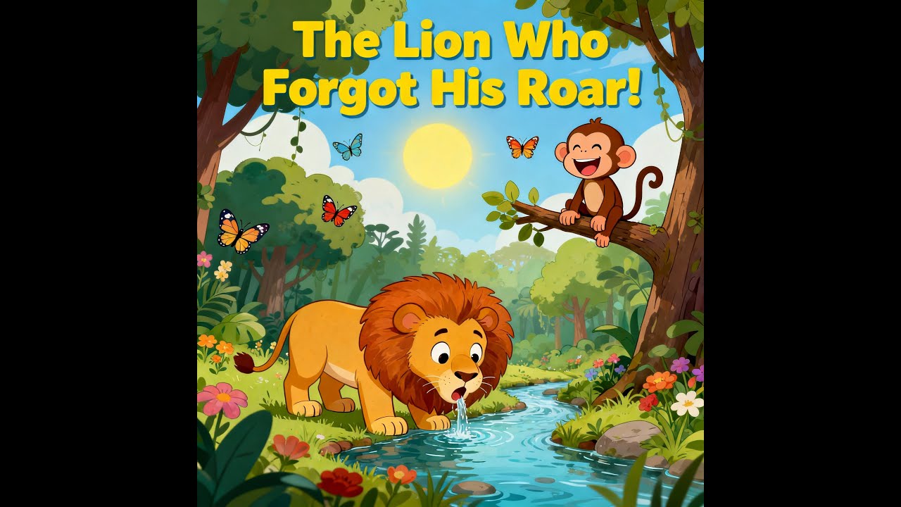 The Lion Who Forgot His Roar 🦁 | Funny Jungle Story for Kids | Monkey ...