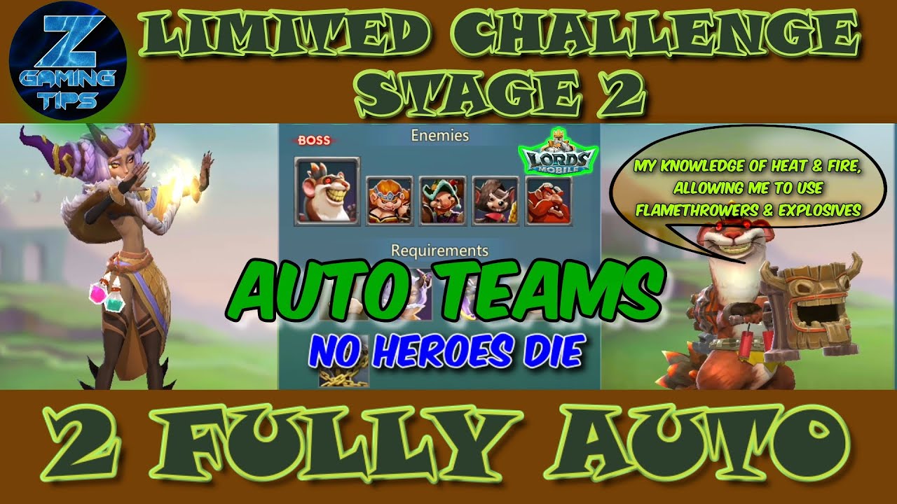 Dream Witch🧙‍♀️ Limited Challenge Stage 2 (2 Fully Auto Teams) Part 4 | Saving Dreams | Lords Mobile