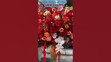 Hoa tặng sếp, lãnh đạo, chủ tịch, khách hàng cao cấp tại Hà Nội. Bình hoa tone đỏ siêu to khổng lồ