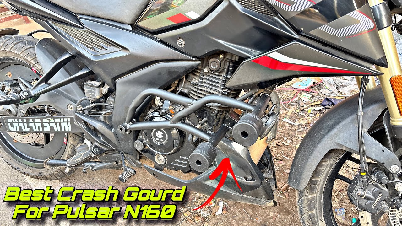 Bajaj Pulsar N160 Modification | N160 Crash Gourd Installation | pulsar N160 accessories 