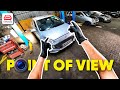 Pov  point of view  car service  gomechanic standard service in first person view 