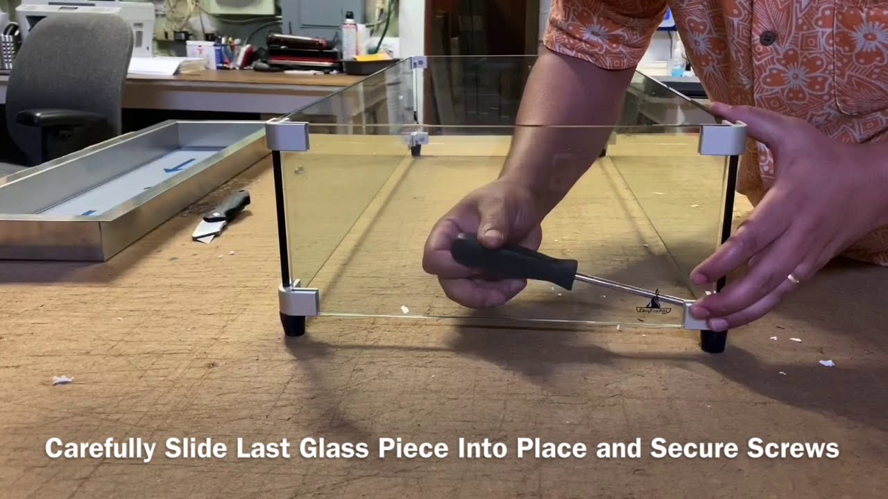 Check out how our new Glass Windshields assemble for our linear burner pans from EasyFirePits.com.