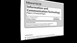 Activity 2- IGCSE ICT - Past Paper 2011 - Practical Paper