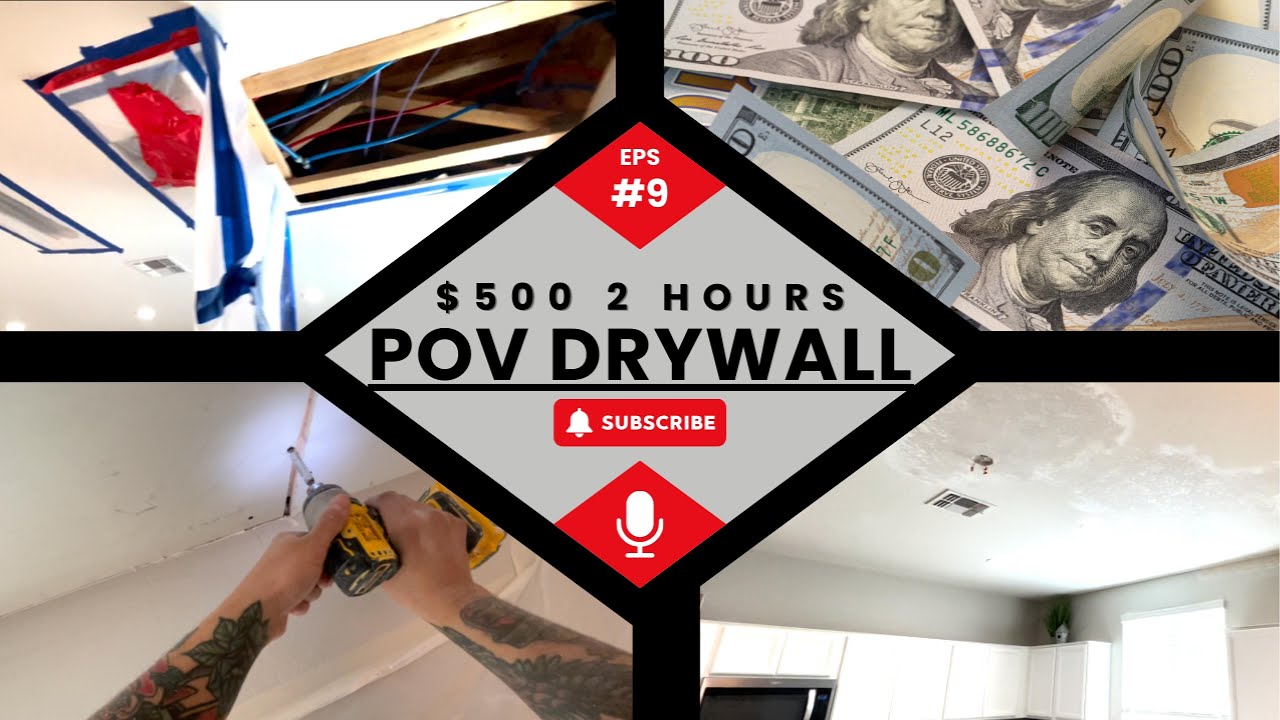 $500 Drywall Repair #drywallrepair #ceilingrepair