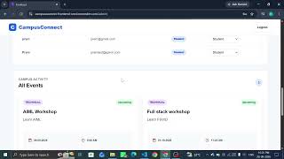 Full Stack Web Development WD 501 Advanced Backend Course Capstone Project | Campus Connect Demo Guide