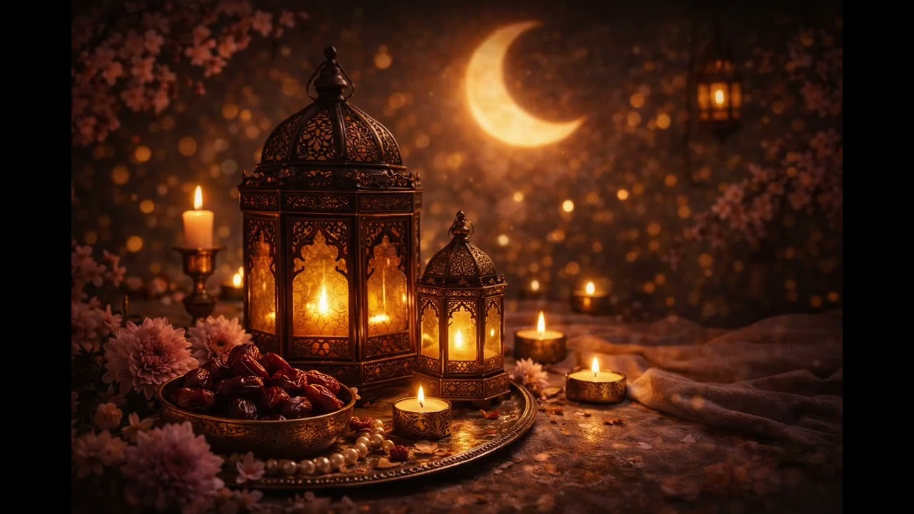Ramadan 2026 Ambience 🌙 2 Hours Relaxing Islamic Background | Cozy Lantern Night 4K