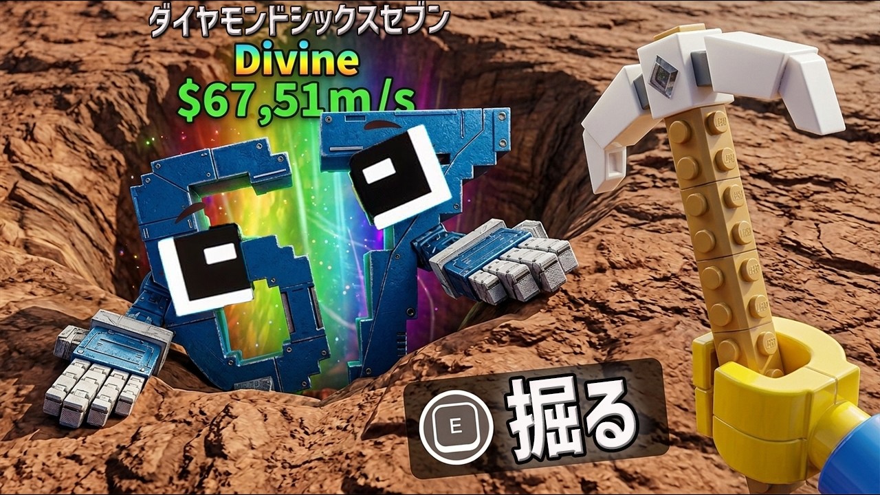 【ブレインロットを掘る】0から1時間でどれだけ進める？穴を掘りまくってブレインロットをコレクションしよう！【ブレインロットを掘る/Dig DEEPER for Brainrots】