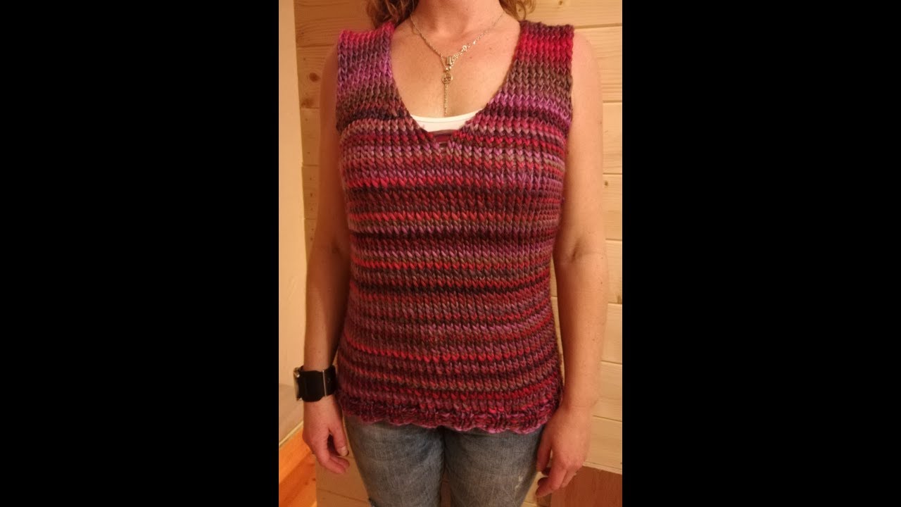 tuto tricotin pull sans manche et sans aucune couture