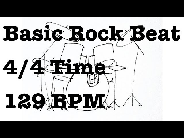 129 BPM Rock Drum Beat - 4/4 Time - Rock Drum Backing Track- Drum Loop 129 Beats per Minute - 129BPM class=