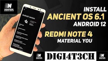 |Ancient OS 6.1| |Android 12| |Redmi Note 4| |Mido| |Full Review| & |Installation| By |DIGI4T3CH|