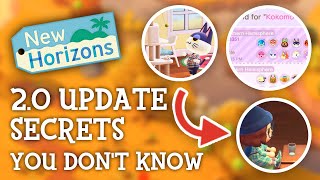 Animal Crossing New Horizons  2.0 UPDATE SECRETS You Don't Know