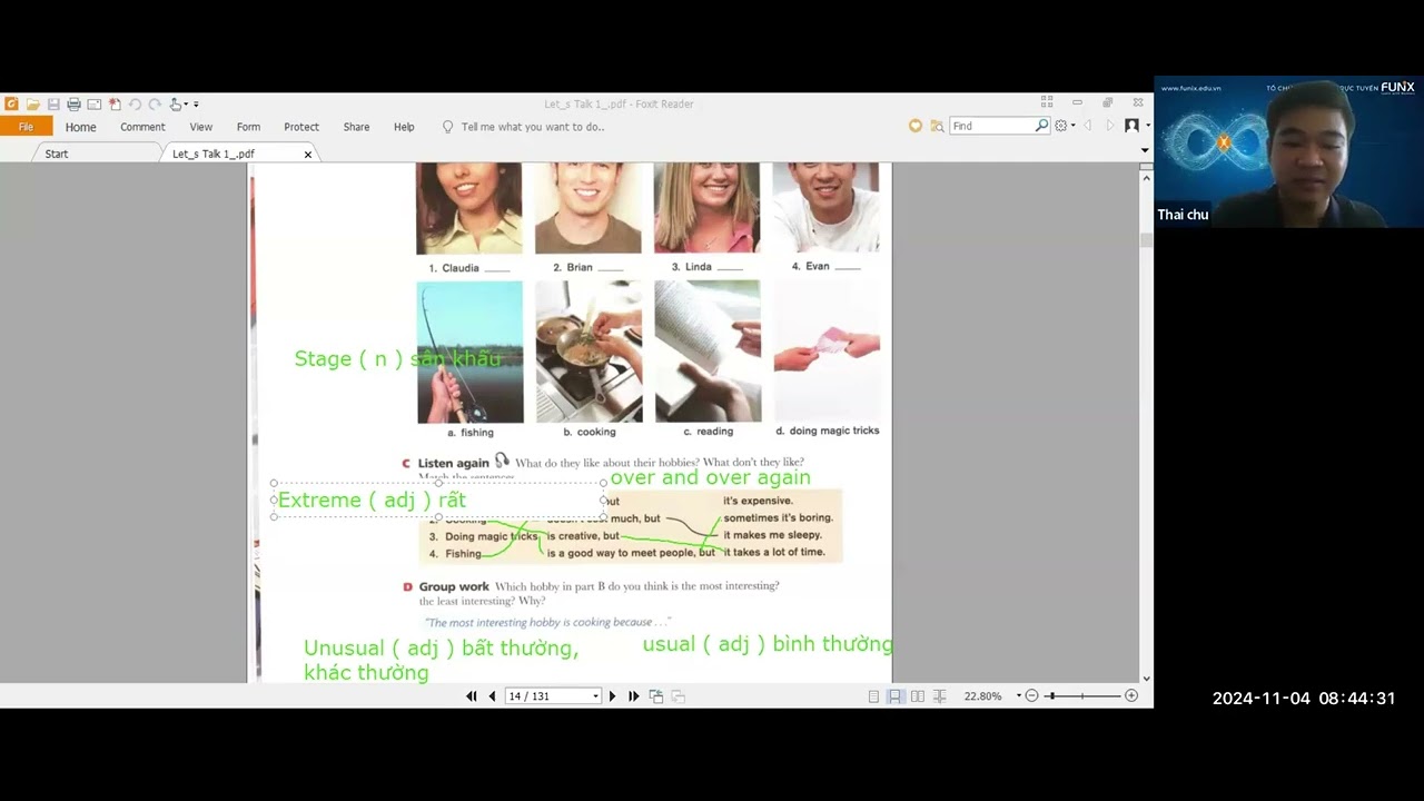 TIẾNG ANH GIAO TIẾP | LET'S TALK 1| UNIT 3A WHAT ARE YOUR INTERESTS ...