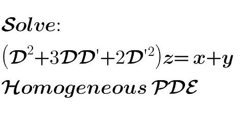 Solve: (D²+3DD