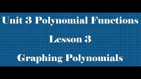 Math 3 Unit 3 Lesson 3 Key Features of Polynomial Functions