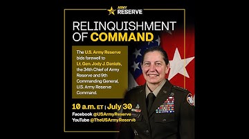 US Army Reserve Command Relinquishment of Command Ceremony 10:00 ET