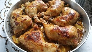 اروع وصفة للدجاج بالفرن مع البطاطا بتتبيلة مميزة وطعم رهيب. Chickens انصحكم تجربوها.