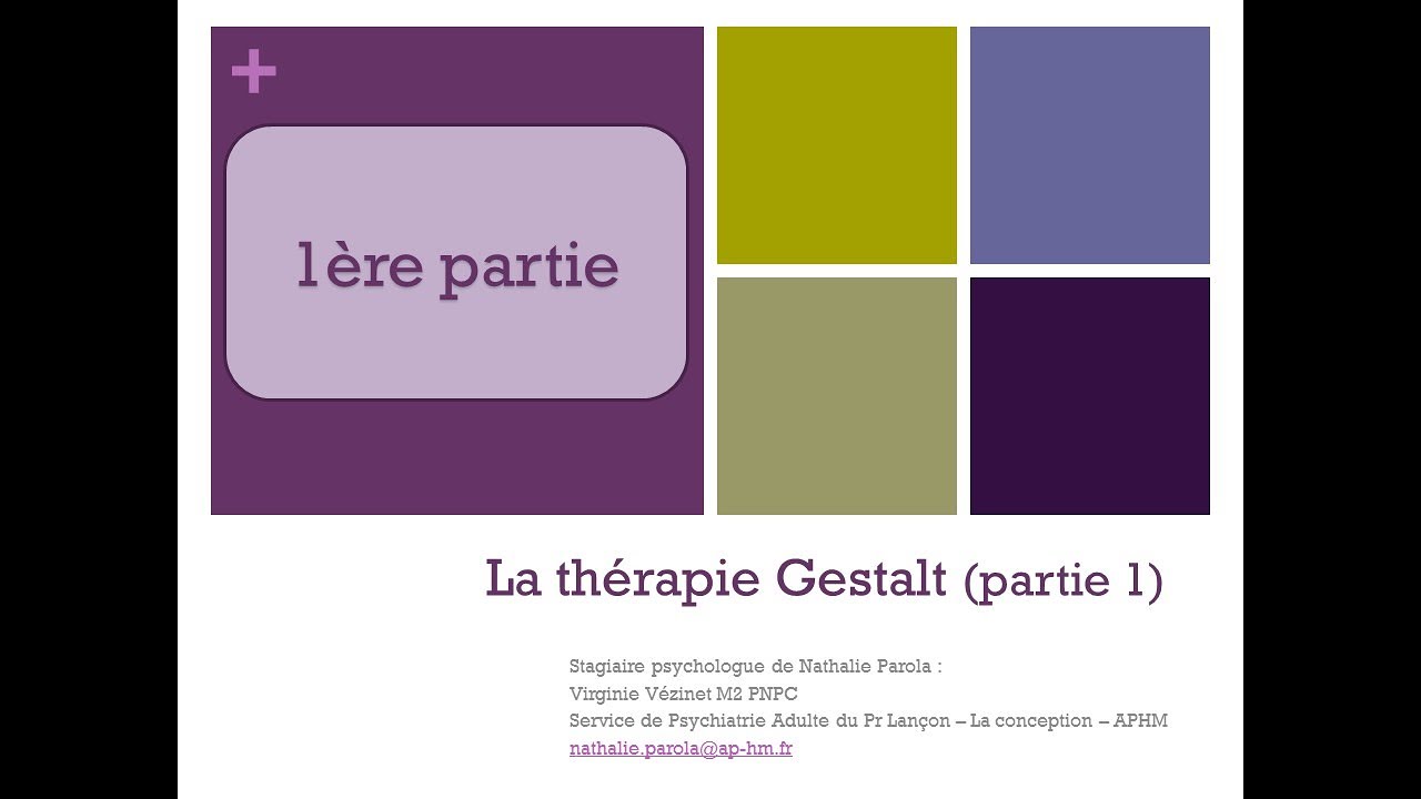 La thérapie Gestalt - Partie 1 - Virginie VEZINET