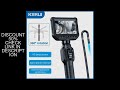 KERUI 2MP Industrial Endoscope Camera with 4.3-inch IPS Screen 360 Degree Rotation Inspection Camera