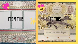 Turn an Anna Griffin Scrapbook page into a Card Tutorial.