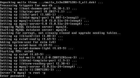 Installing Database Server(MySQL) on Debian GNU Linux
