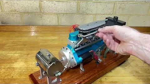 HOWIN Mini Inline 6 Cylinder 4 Stroke Water-cooled L6 Gasoline Engine Model Kit-EngineDIY