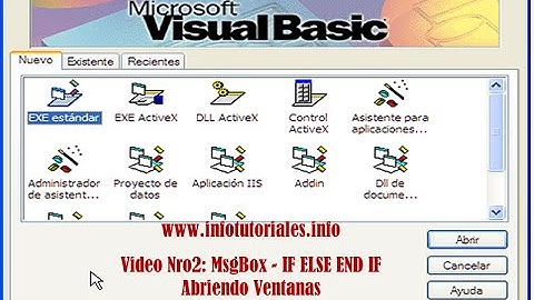 Curso de Visual Basic 6.0: Video Nro 2 - MsgBox - If Else End If - Abriendo ventanas