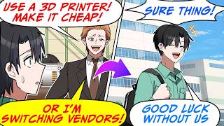 The 2nd-Gen CEO Said Use 3D Printers or Get Cut! But I Own the Patent... [RomCom Manga Dub]