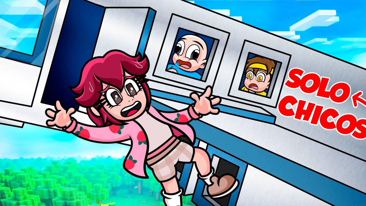 Una CHICA quedó ATRAPADA en un AVIÓN de SOLO CHICOS en Minecraft 😱 BEBE NOOB
