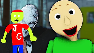 Reacting to Slender Man vs  Baldi's Basics Video Game Rap Battle {A Music Rap Battle}