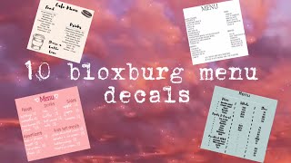 10 bloxburg aesthetic/cute menu decals💕